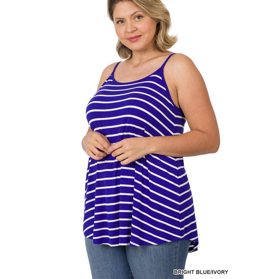 Reversible Striped Tank CURVY