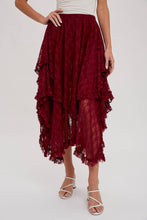 Load image into Gallery viewer, Boho LACE TIER MIDI SKIRT
