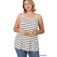 Load image into Gallery viewer, Reversible Striped Tank CURVY
