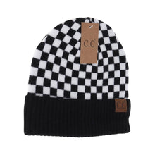 Load image into Gallery viewer, C.C Beanie - Checkered Pattern C.C Beanie HAT4003: Rust
