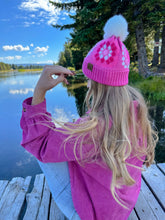 Load image into Gallery viewer, C.C Beanie - Flower Pattern Pom C.C Beanie HAT7396: Taupe
