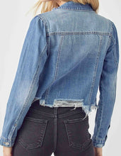 Load image into Gallery viewer, RISEN Distressed Jean Jacket
