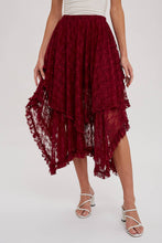 Load image into Gallery viewer, Boho LACE TIER MIDI SKIRT
