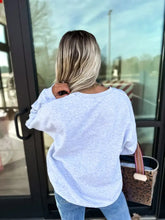 Load image into Gallery viewer, Bird &amp; Co Wholesale Tees - Let Them Ash Gray Split Neck Graphic Crewneck
: Medium
