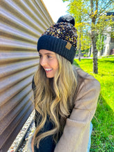 Load image into Gallery viewer, C.C Beanie - Cluster Sequin Faux Fur Pom C.C Beanie HTE0012: Hot Pink
