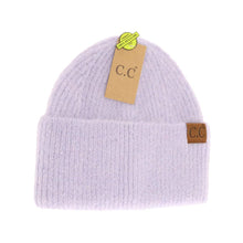 Load image into Gallery viewer, C.C Beanie - Mohair Feel Wide Cuff C.C Beanie HTC0010: Lavender
