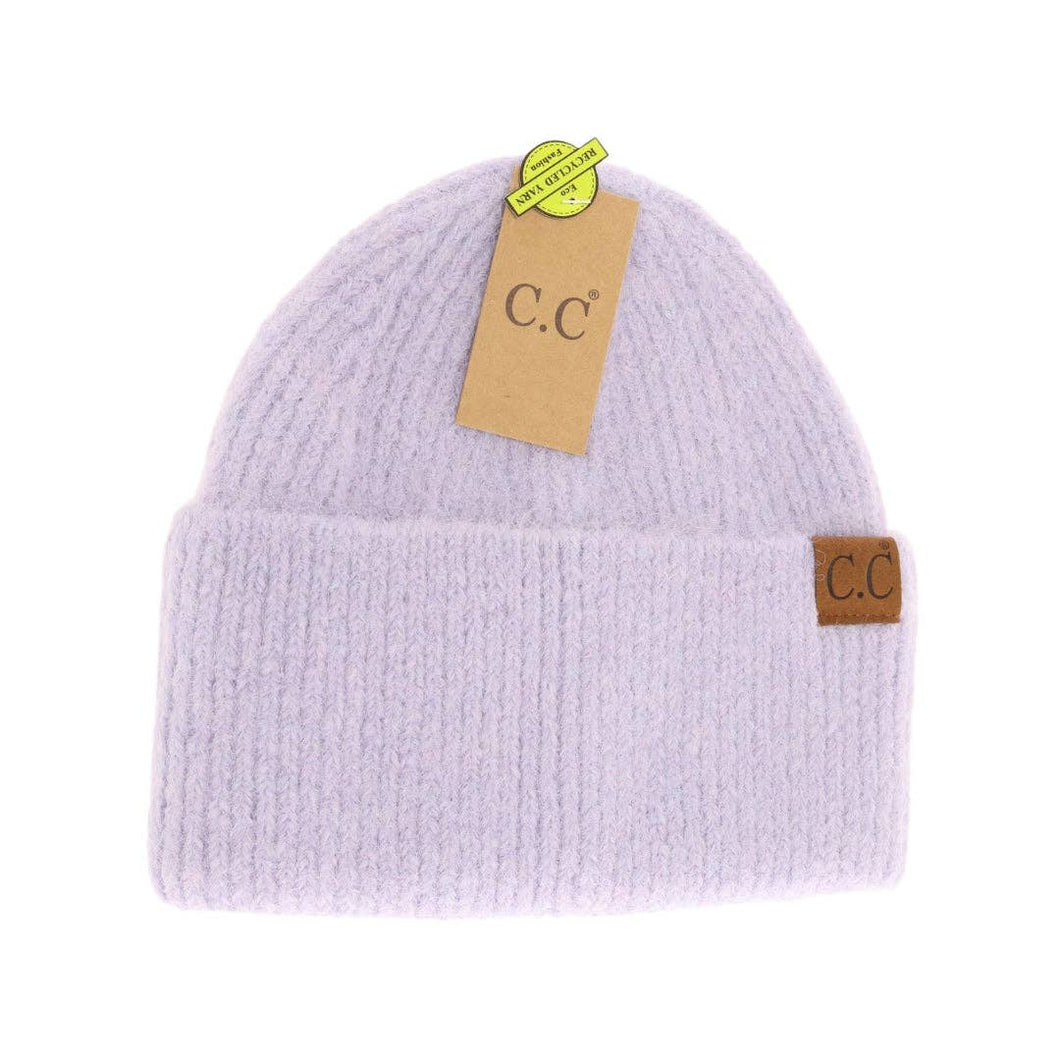 C.C Beanie - Mohair Feel Wide Cuff C.C Beanie HTC0010: Lavender