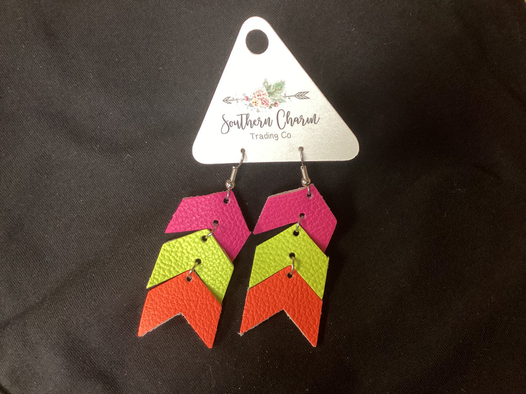 Neon Arrow Earrings