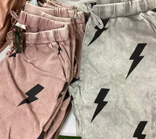 Load image into Gallery viewer, Easel Brand-Lightening Bolt Terry Knit Washed Joggers
