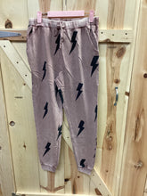 Load image into Gallery viewer, Easel Brand-Lightening Bolt Terry Knit Washed Joggers
