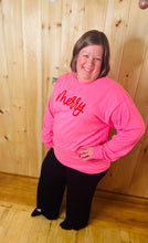 Load image into Gallery viewer, Long Sleeve Neon PINK MERRY T
