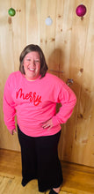 Load image into Gallery viewer, Long Sleeve Neon PINK MERRY T
