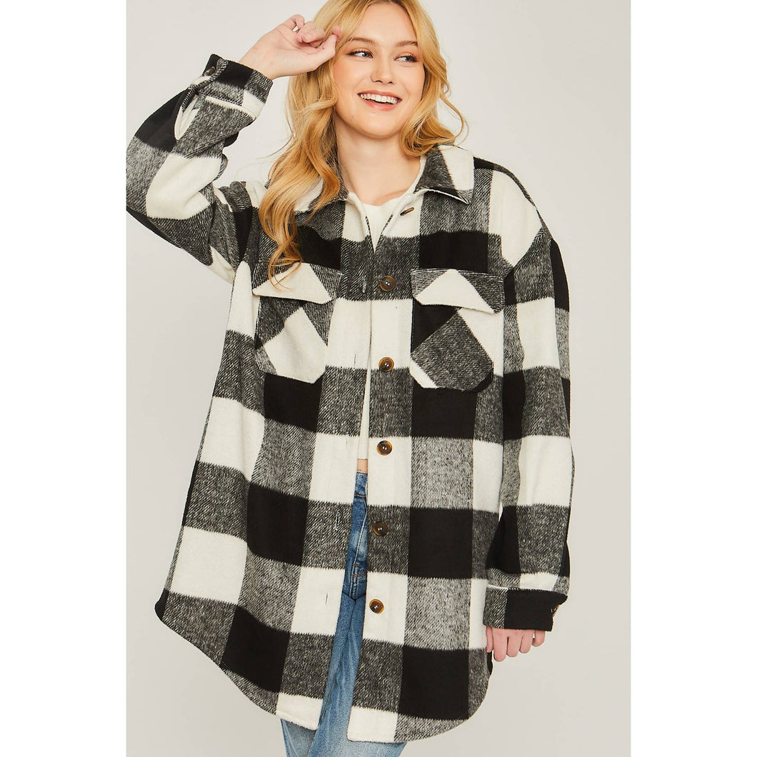 Fall Feelings Plaid Shacket