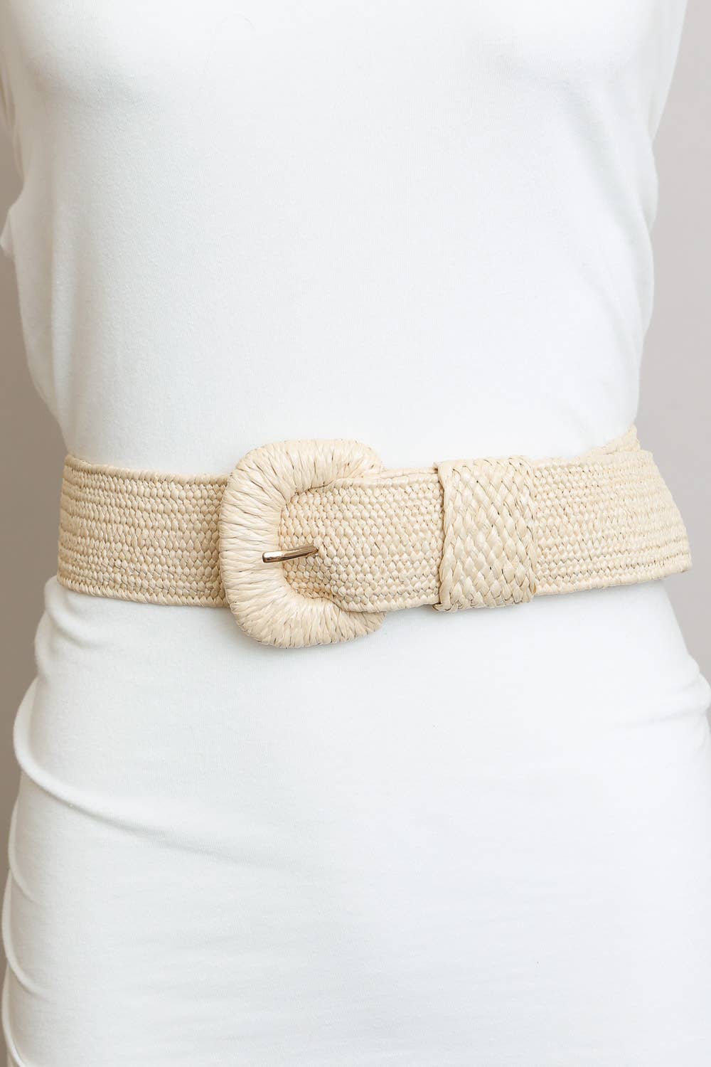 Raffia Stretch Belt