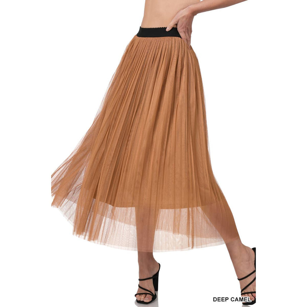 Color Alien - R12ST2-30 Mesh Pleated Skirt