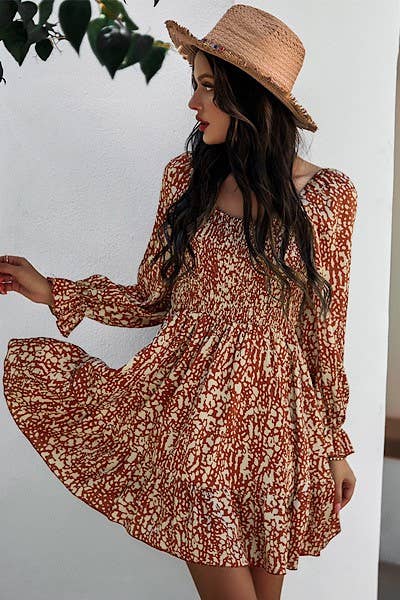 Crisp Fall Babydoll Dress