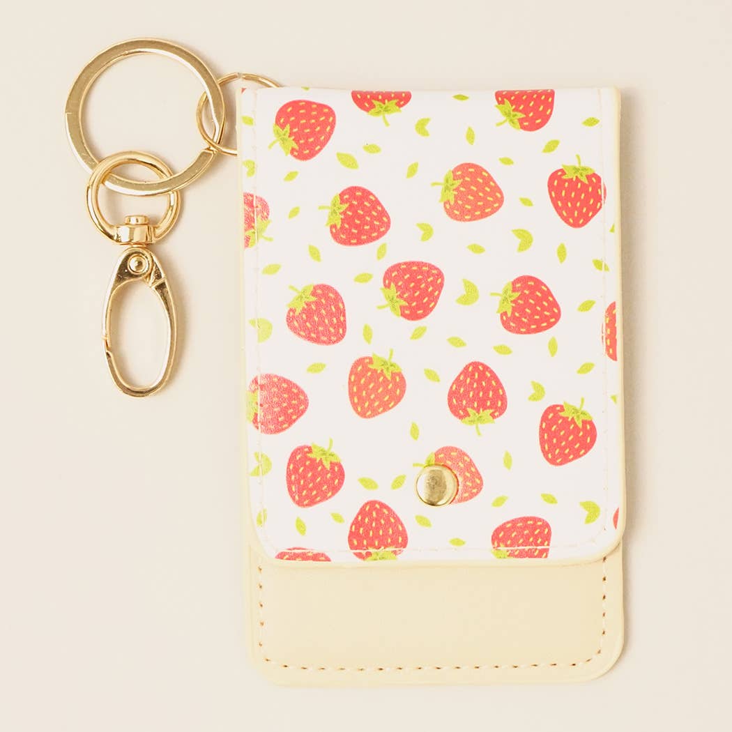 Fashion City - Multi Fruit Patterned ID Card Keychains