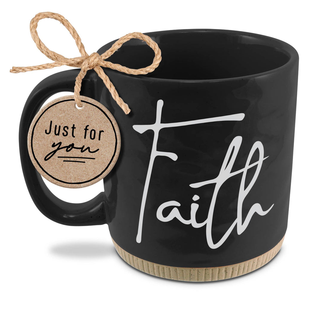 Cottage Garden - Coffeecup Powerful Words Faith Black16Oz