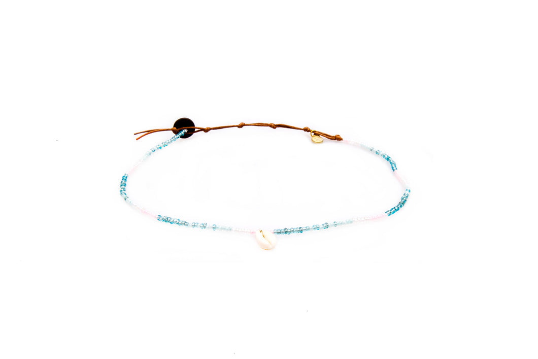 Lotus and Luna - Coconut Cooler Shell Seed Bead Necklace