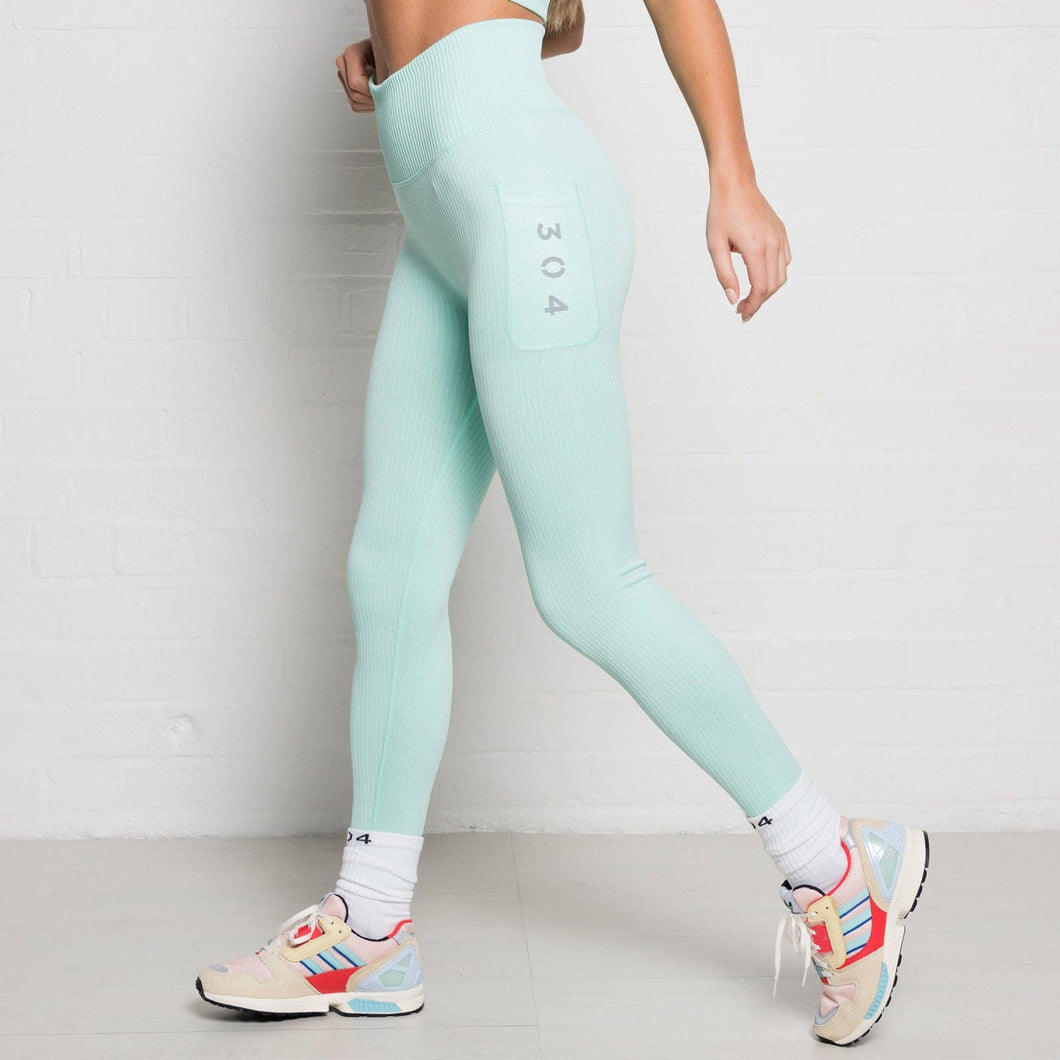 Ribbed Active Legging Teal