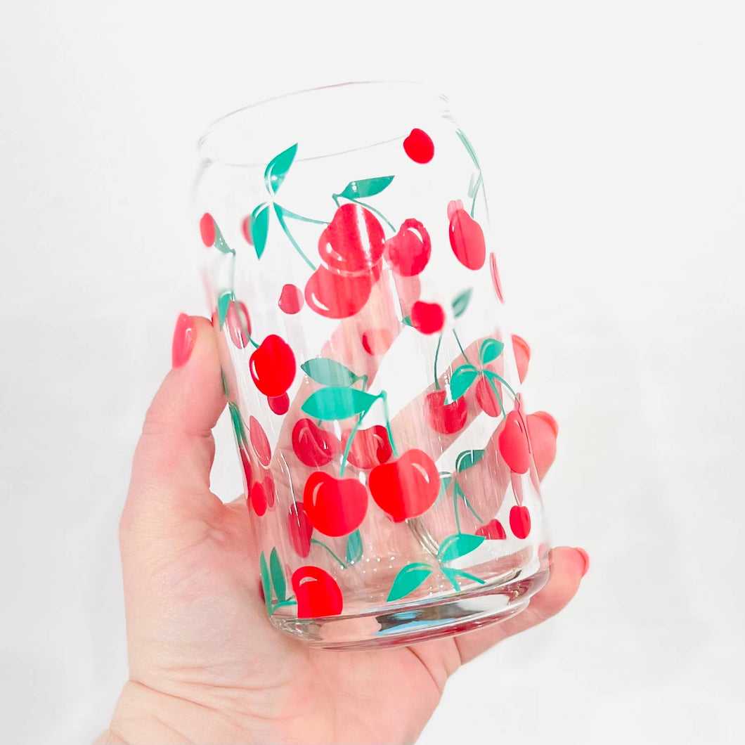 Charlotte Nadine Creations - Cherry Can Glass Cup