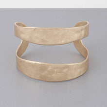 Load image into Gallery viewer, Hammered Open Cuff Bracelet
