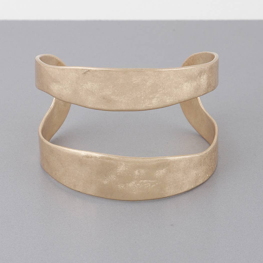 Hammered Open Cuff Bracelet