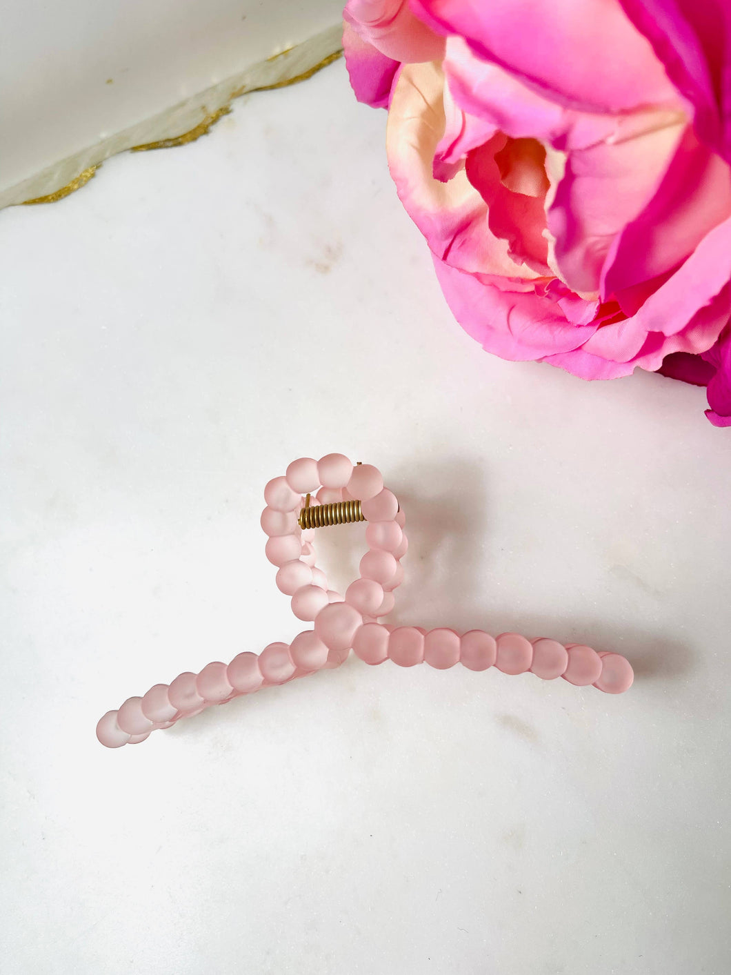 Blush Bubble Hair Claw Clip Acrylic