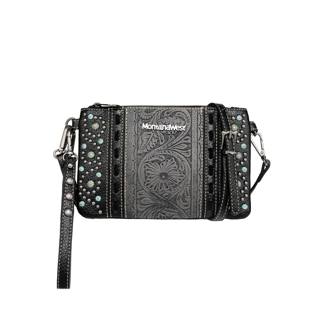 Montana West - MW1067-181 Montana West Embossed Collection Crossbody/Wristlet