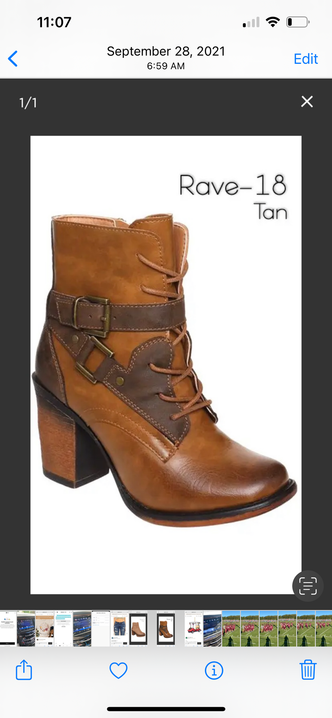 Heeled Brown Leather Boots