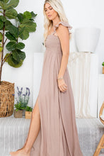 Load image into Gallery viewer, RUFFLE SLEEVE SMOCKED MAXI DRESS
