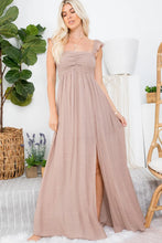 Load image into Gallery viewer, RUFFLE SLEEVE SMOCKED MAXI DRESS
